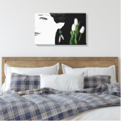 Toile Fille en perle oreille mode illustration art (Insitu(Chambre))
