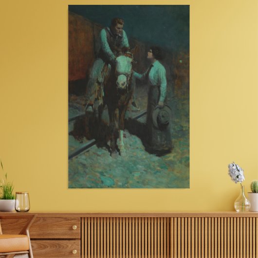 Toile Fille et cowboy (Insitu(Salon))