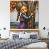 Toile Fille étreignant un pommier (Insitu(Chambre))