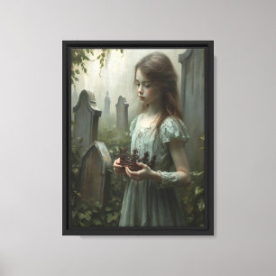 Toile Fille fantôme avec couronne