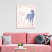 Toile Fille Glam Blush rose violet Parties scintillant U (Insitu(Salon))