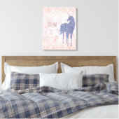 Toile Fille Glam Blush rose violet Parties scintillant U (Insitu(Chambre))