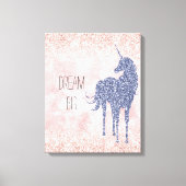 Toile Fille Glam Blush rose violet Parties scintillant U (Recto)