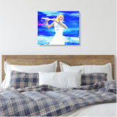 Toile Fille Jouer Flute (Insitu(Chambre))