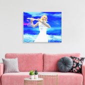 Toile Fille Jouer Flute (Insitu(Salon))