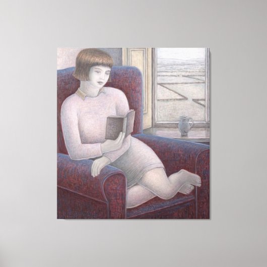 Toile Fille Lecture dans fauteuil 2009 (Recto)