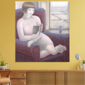 Toile Fille Lecture dans fauteuil 2009 (Insitu(Salon))