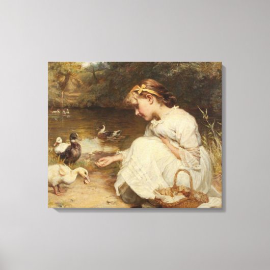 Toile Fille nourricière canards (par Frederick Morgan) (Recto)