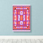 Toile fille puissance rose carrée (Insitu (Plancher de Bois))