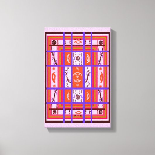 Toile fille puissance rose carrée (Recto)