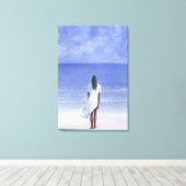 Toile Fille sur la plage 1995 (Insitu (Plancher de Bois))