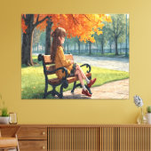 Toile Fille sur le banc (Insitu(Salon))