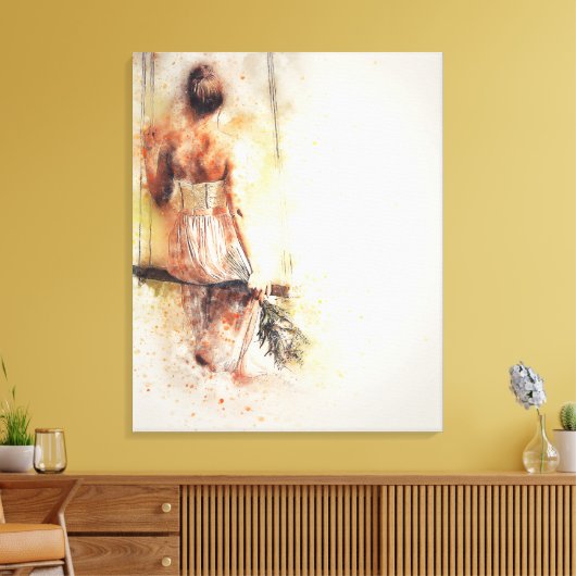 Toile fille sur le swing (Insitu(Salon))