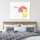 Toile Fille tenant la caméra, en cliquant (Insitu(Chambre))