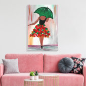 Toile Fille tenant un parapluie (Insitu(Salon))