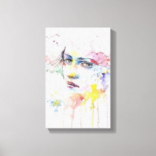 Toile fille triste - peinture (Recto)