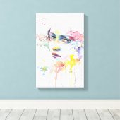 Toile fille triste - peinture (Insitu (Plancher de Bois))