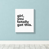 Toile Fille, tu as vraiment eu ce Mur Art Inspirant (Insitu (Plancher de Bois))