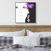Toile Fille visage joli crocus violet art de la mode flo (Insitu(Chambre))