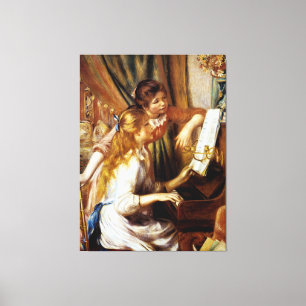 Toile Filles au piano