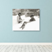 Toile Filles dans la neige, 1922 (Insitu (Plancher de Bois))