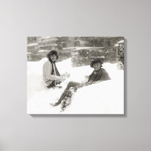 Toile Filles dans la neige, 1922