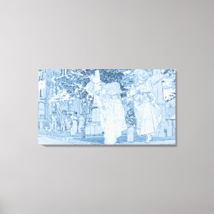 Toile Filles fantômes Échapper au cimetière Art vintage 