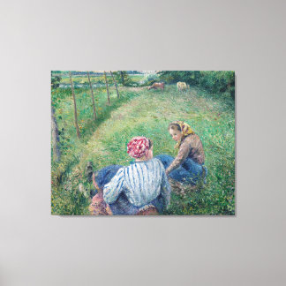 Toile Filles paysannes 1882 par Camille Pissarro Canvas 
