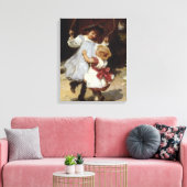Toile Filles sautant avec une corde de saut (Insitu(Salon))