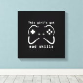 Toile Fillette's got Mad Skills Video Game Controller Ca (Insitu (Plancher de Bois))