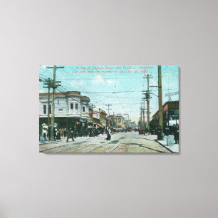 Toile Fillmore Street View 1 an après l'incendie de 1906