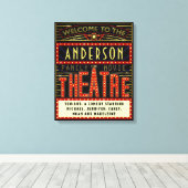 Toile Film Theatre Marquee Home Cinéma | Nom personnalis (Insitu (Plancher de Bois))