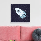 Toile FilmArt Space Rocket Dog Westie (Insitu(Salon))