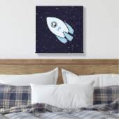 Toile FilmArt Space Rocket Dog Westie (Insitu(Chambre))