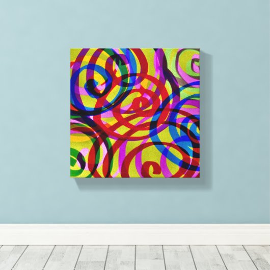 Toile Fils colorés (Insitu (Plancher de Bois))