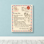 Toile Fils d'amour | Lettre À Ma Fille Vous Aime Bébé Ga (Insitu (Plancher de Bois))