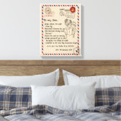 Toile Fils d'amour | Lettre À Ma Fille Vous Aime Bébé Ga (Insitu(Chambre))