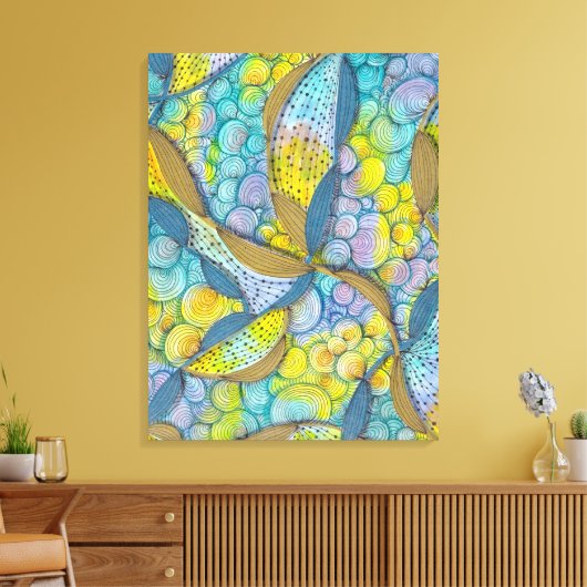 Toile Fils de couleur dessinés à la main (Insitu(Salon))