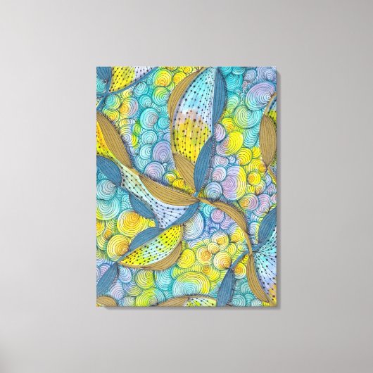 Toile Fils de couleur dessinés à la main (Recto)