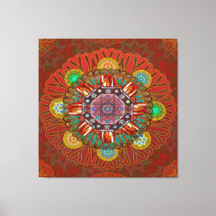 Toile Filtre Floral Rouge de Squire Manipur Mandala
