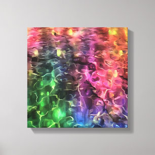 Toile Fin De L'Art Abstrait Arc-En-Ciel