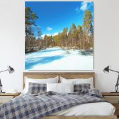 Toile fin de l'hiver dans la pelouse finlandaise (Insitu(Chambre))