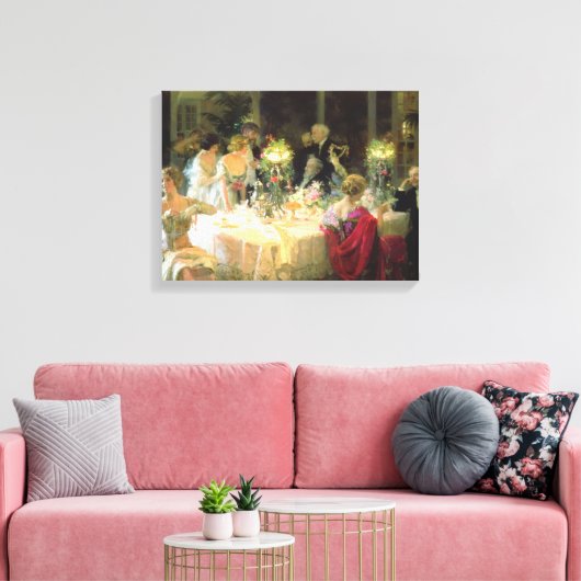 Toile Fin Du Dîner 1913 Par Jules Alexandre Grun (Insitu(Salon))