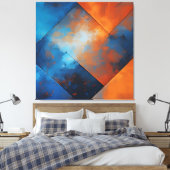 Toile Fire and Blue Abstraction (Insitu(Chambre))
