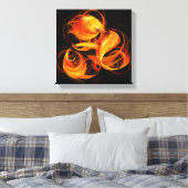 Toile Fireball Abstrait Art noir et blanc (Insitu(Chambre))