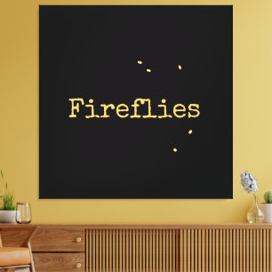Toile FIREFLITS amusant Texte rétro été nuit Ciel voyant