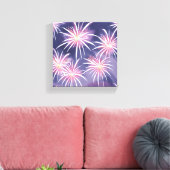 Toile Fireworks violets | Aquarelle Pastel (Insitu(Salon))
