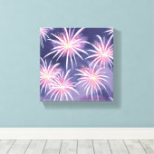 Toile Fireworks violets | Aquarelle Pastel (Insitu (Plancher de Bois))