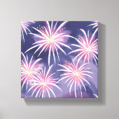 Toile Fireworks violets | Aquarelle Pastel (Recto)