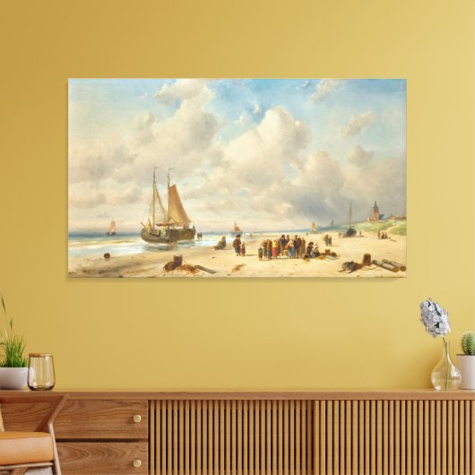 Toile Fisherfolk On The Beach (Insitu(Salon))